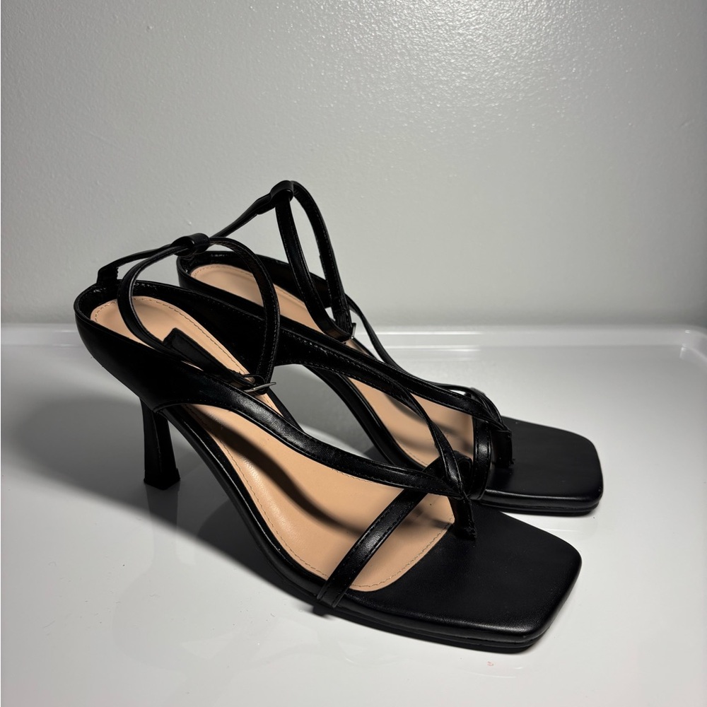 Elegant Black Strappy Heels